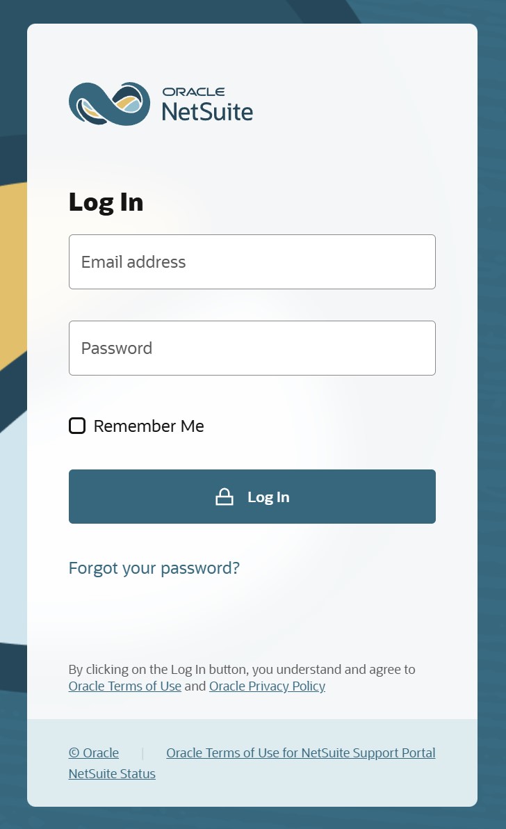 netsuite login page